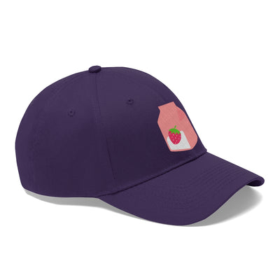 Strawberry Milk Embroidered Hat - Lunar Velvet