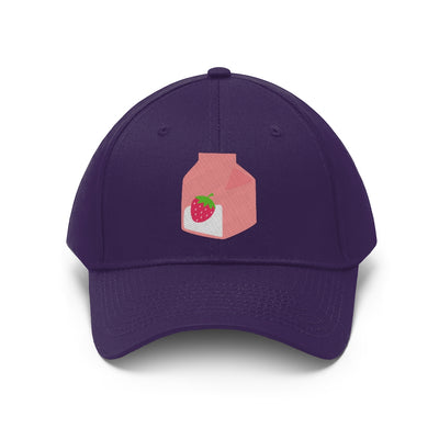 Strawberry Milk Embroidered Hat - Lunar Velvet