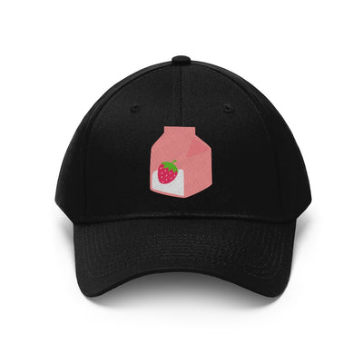 Strawberry Milk Embroidered Hat - Lunar Velvet