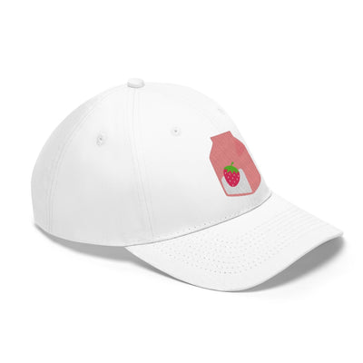 Strawberry Milk Embroidered Hat - Lunar Velvet